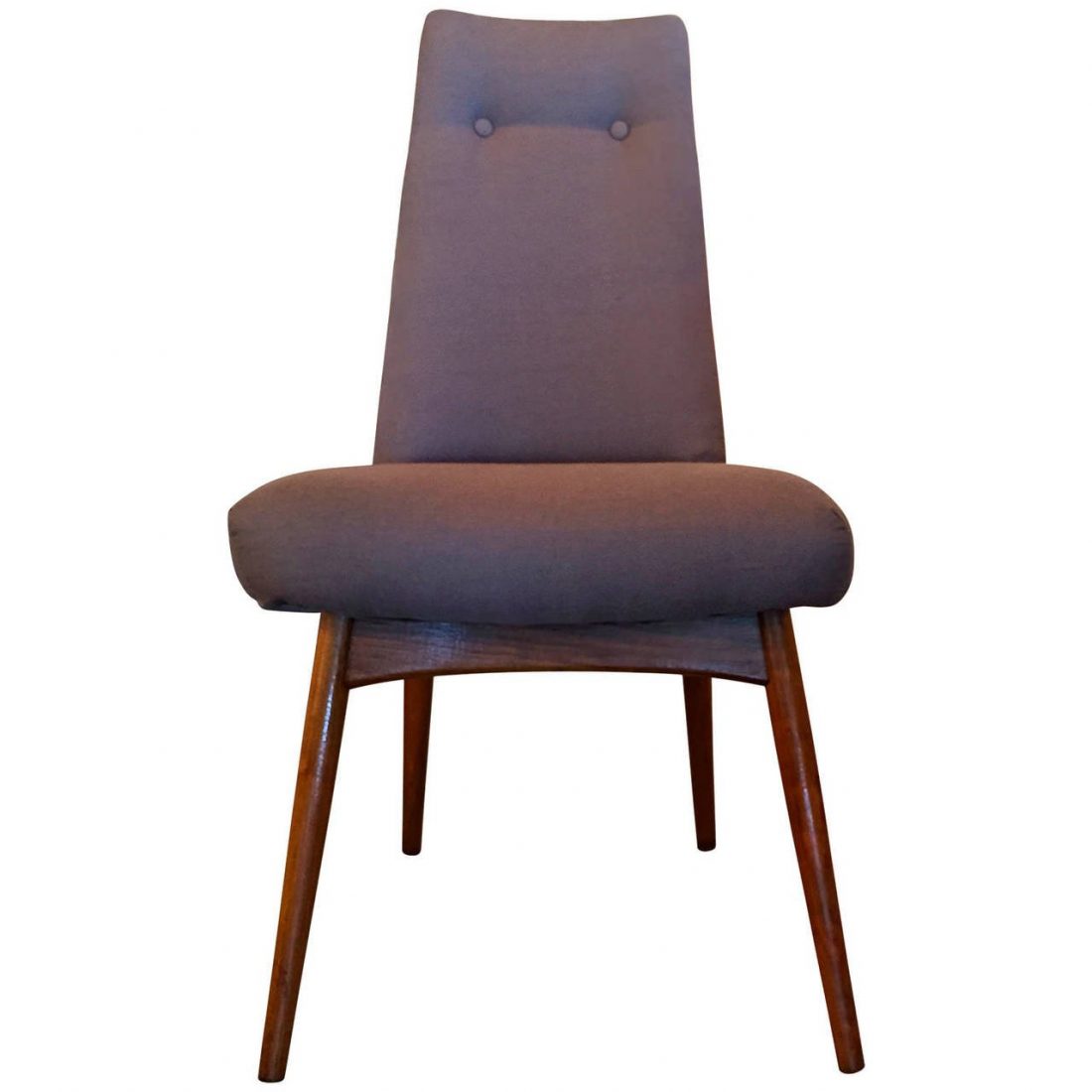Mid Century Modern Adrian Pearsall S6 Walnut & Linen Dining Chairs